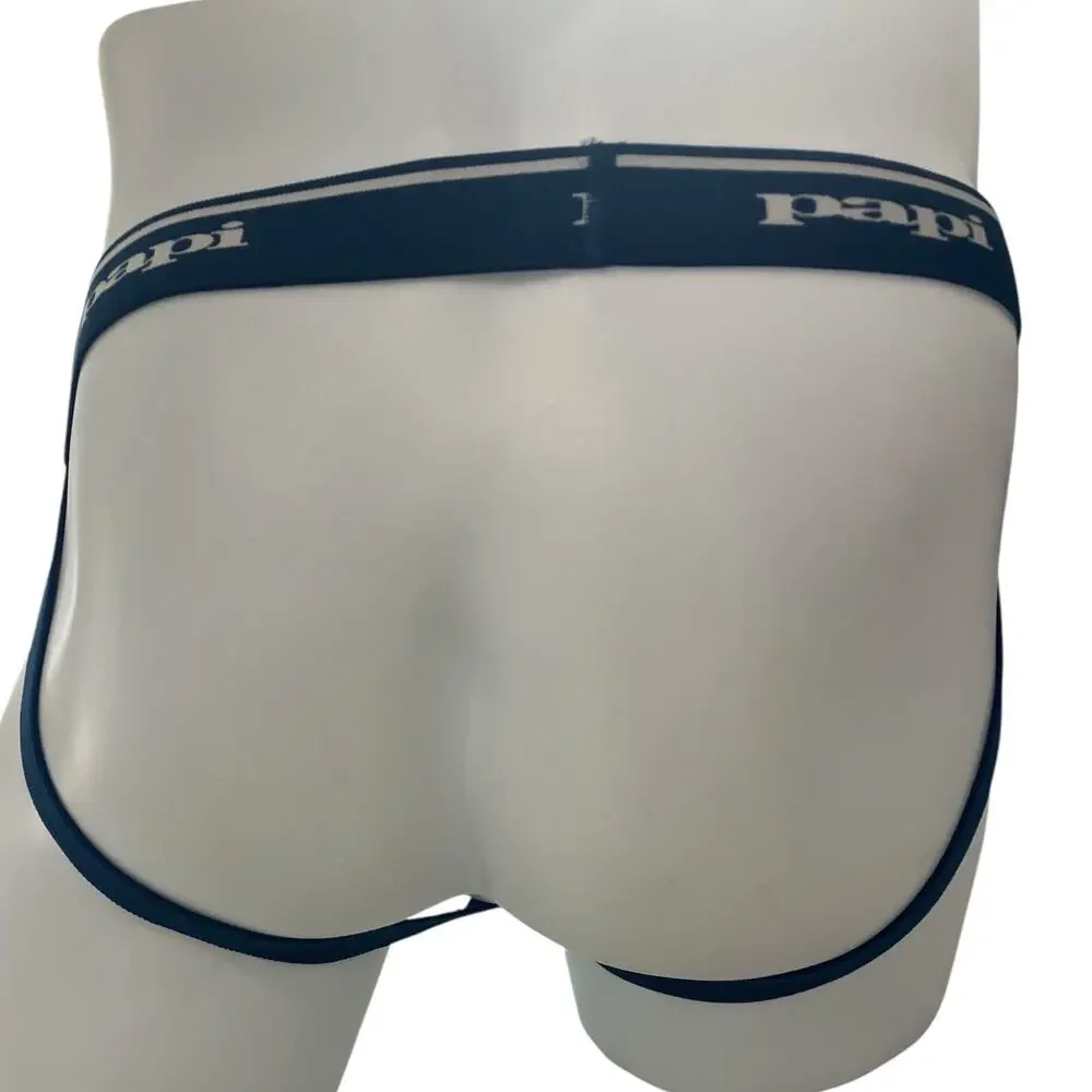 Papi Rib Jockstrap Blue Large